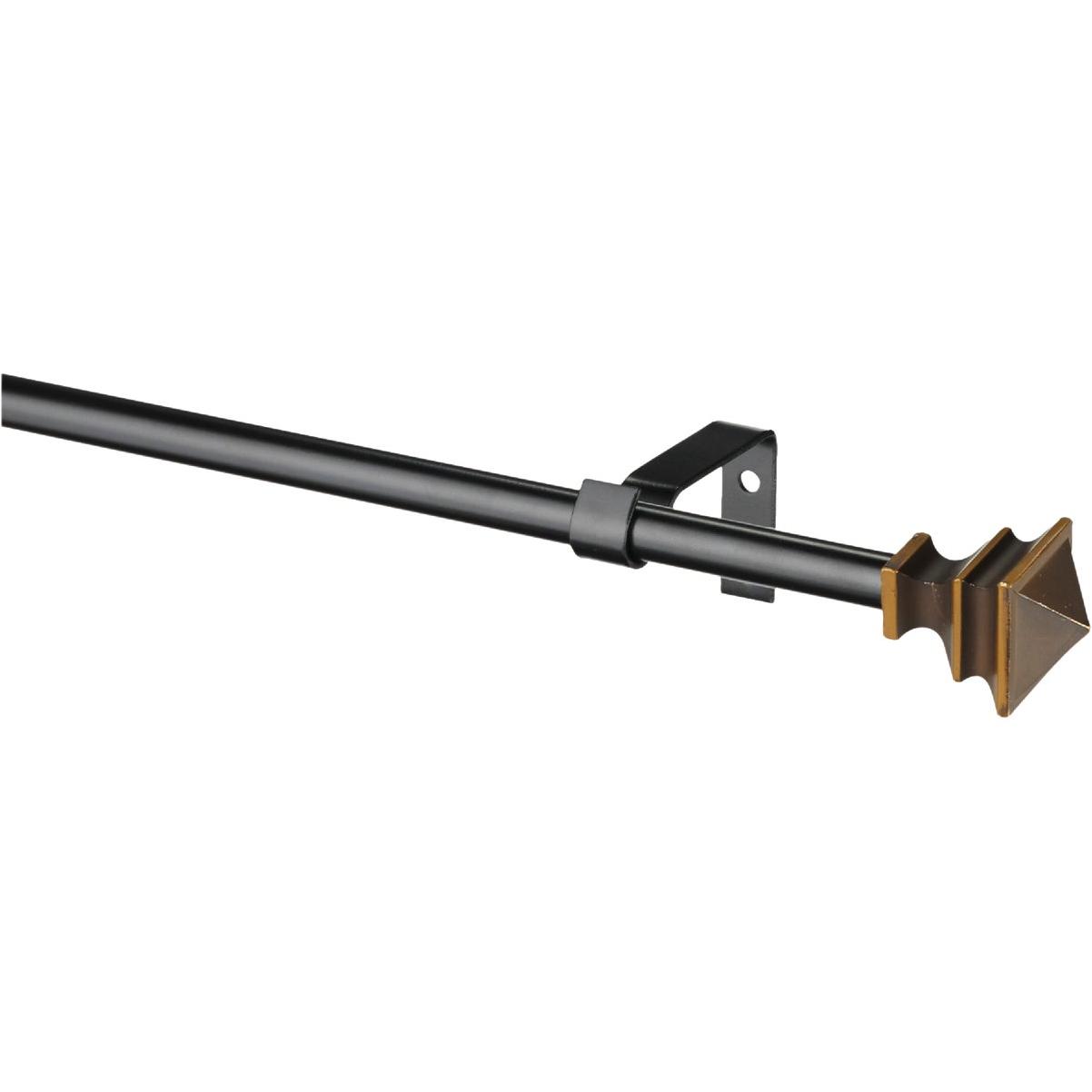 Kenney Arts & Crafts 48 In. To 86 In. 1/2 In. Single Oil Rubbed Bronze Curtain Rod