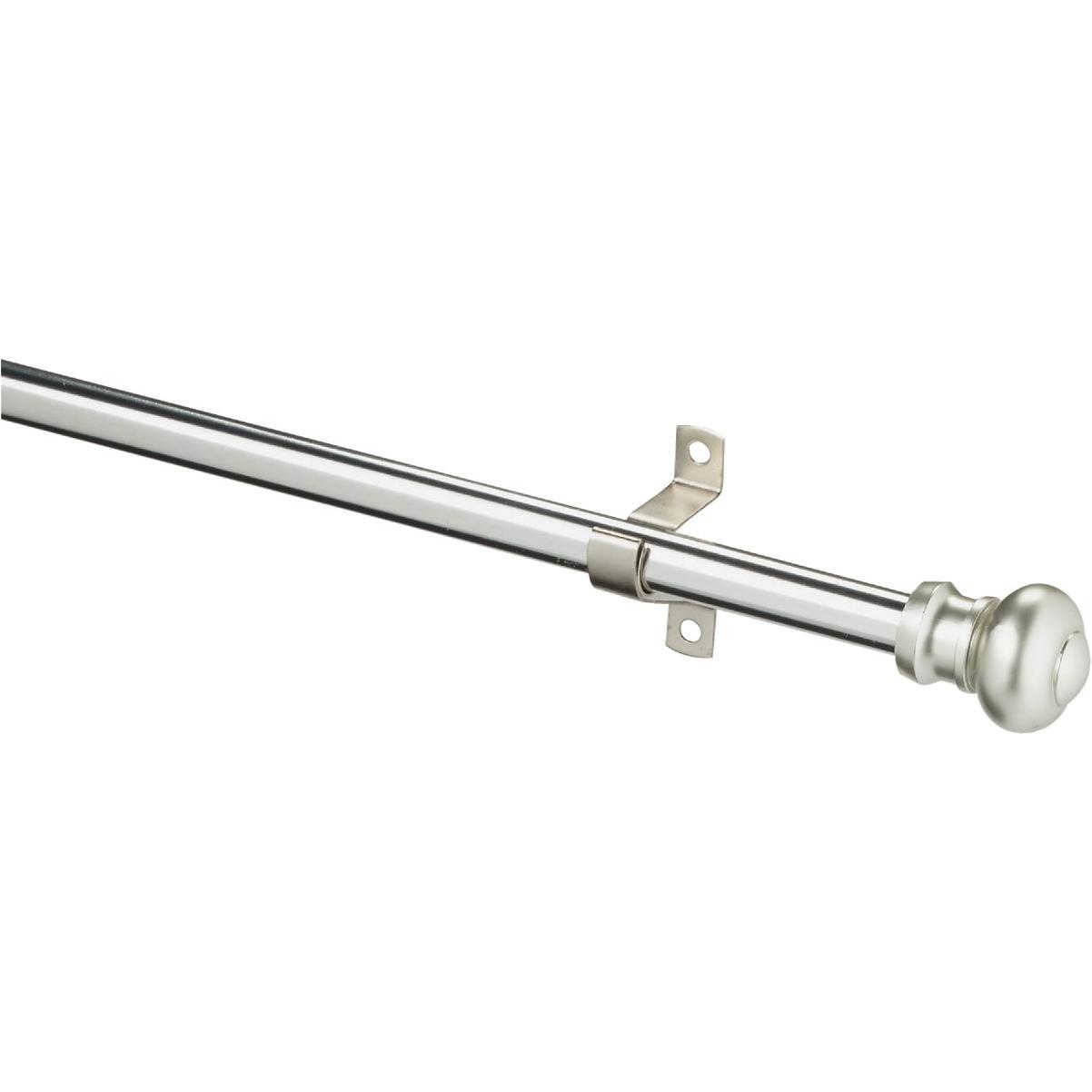 Kenney Ashby 28 In. To 48 In. 7/16 In. Satin Silver Standard Cafe Rod