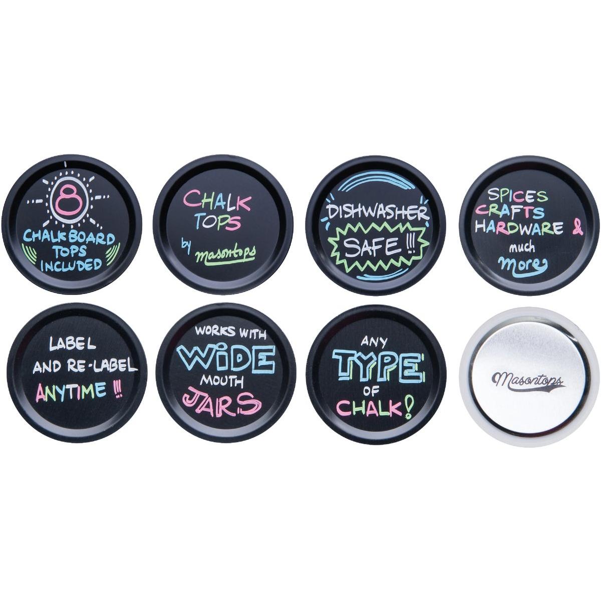Masontops Wide-Mouth Chalk Top Canning Jar Lids (8-Count)