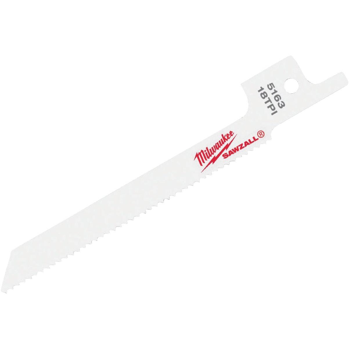 Milwaukee SAWZALL 3-5/8 In. 18 TPI Metal Scrolling Reciprocating Saw Blade (5-Pack)