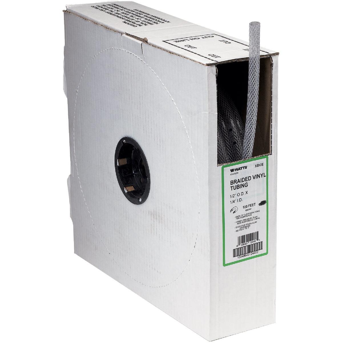 Abbott Rubber 5/8 In. x 3/8 In. x 100 Ft. Clear T12 Braided PVC Tubing