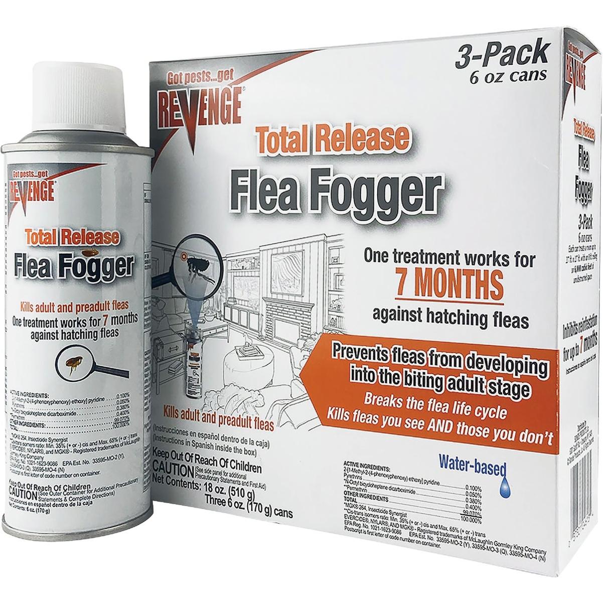 REVENGE Total Release 6 Oz. Indoor Flea Fogger (3-Pack)