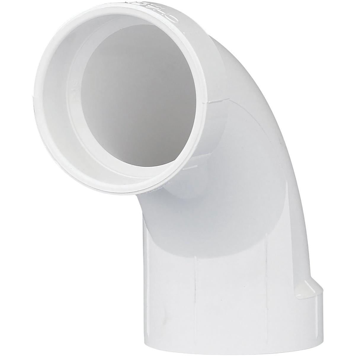 Charlotte Pipe 2 In. Schedule 40 90 Deg. Long Sweep DWV PVC Elbow (1/4 Bend)