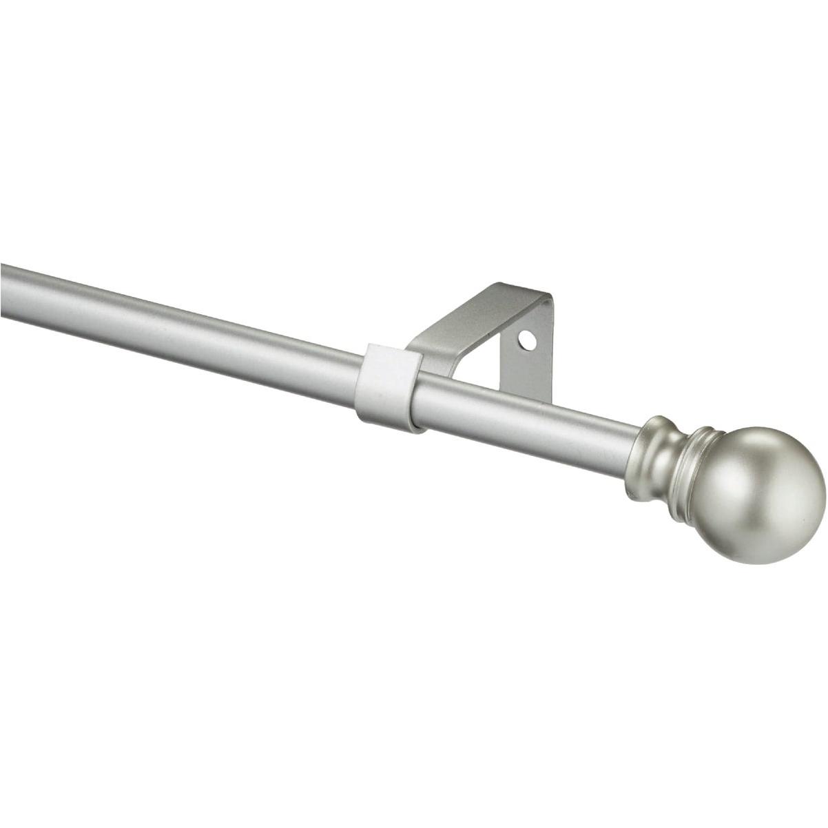 Kenney Davenport 28 In. To 48 In. 1/2 In. Single Brushed Nickel Curtain Rod