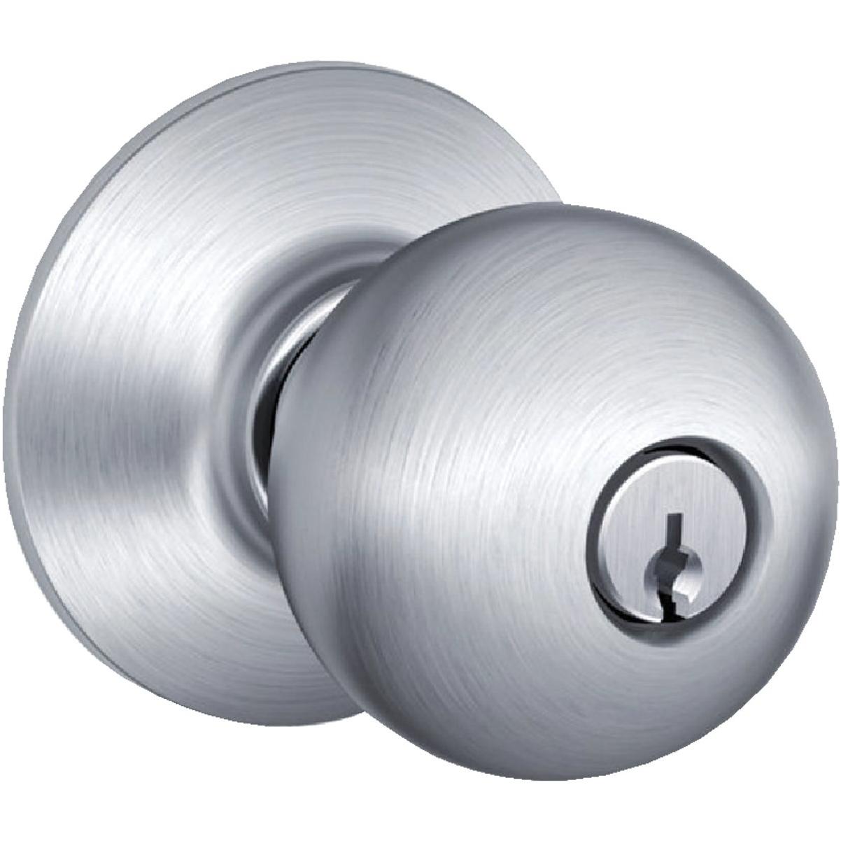 Schlage Orbit Satin Chrome Entry Door Knob