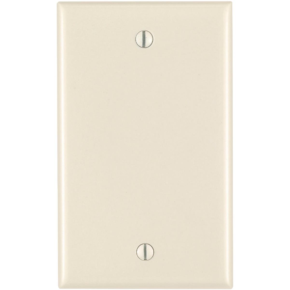 Leviton 1-Gang Standard Thermoset Blank Wall Plate, Light Almond