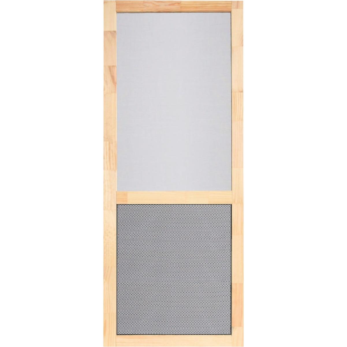 Screen Tight Century Pet Guard 36 In. W x 80 In. H x 1 1/8 In. Thick Natural Wood Screen Door