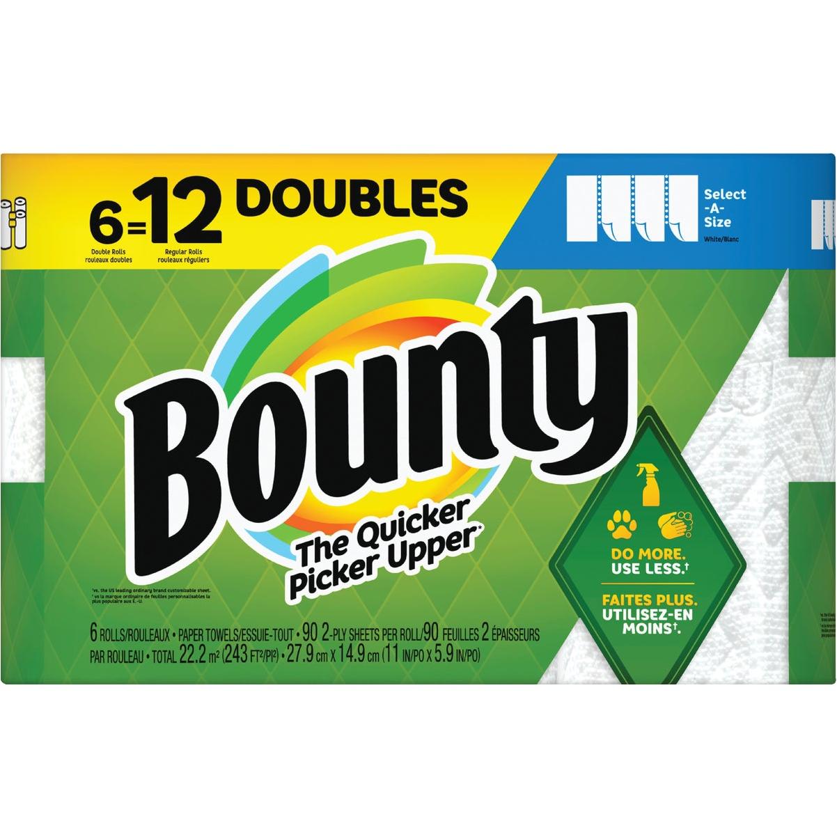 Bounty Select-A-Size Paper Towels, 6 Double Rolls