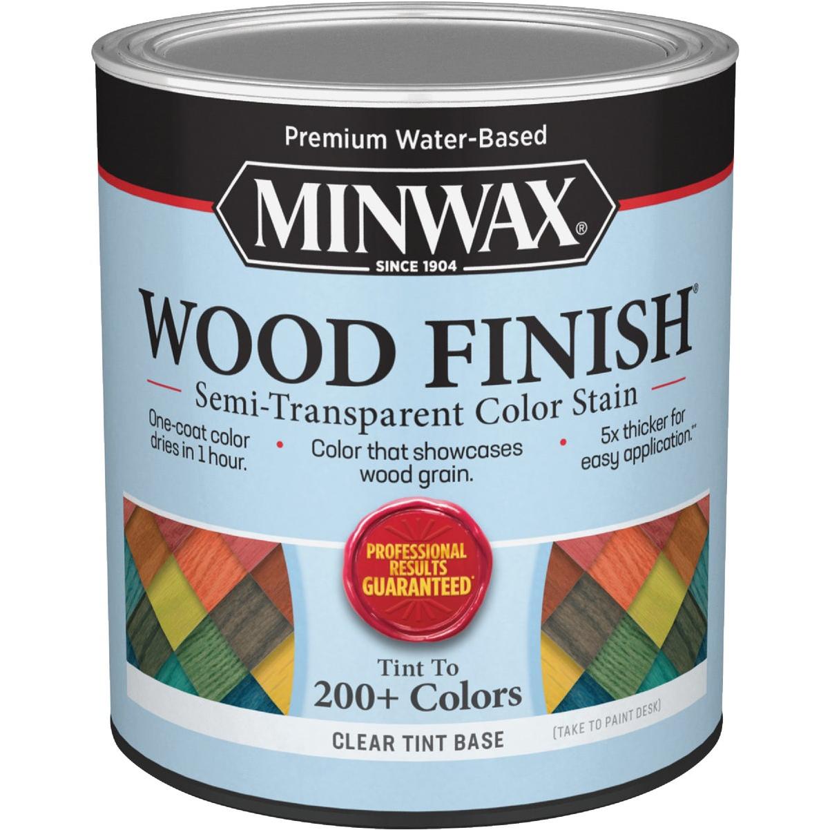 Minwax Wood Finish Water-Based Semi-Transparent Color Stain, Clear Tint Base, 1 Qt.