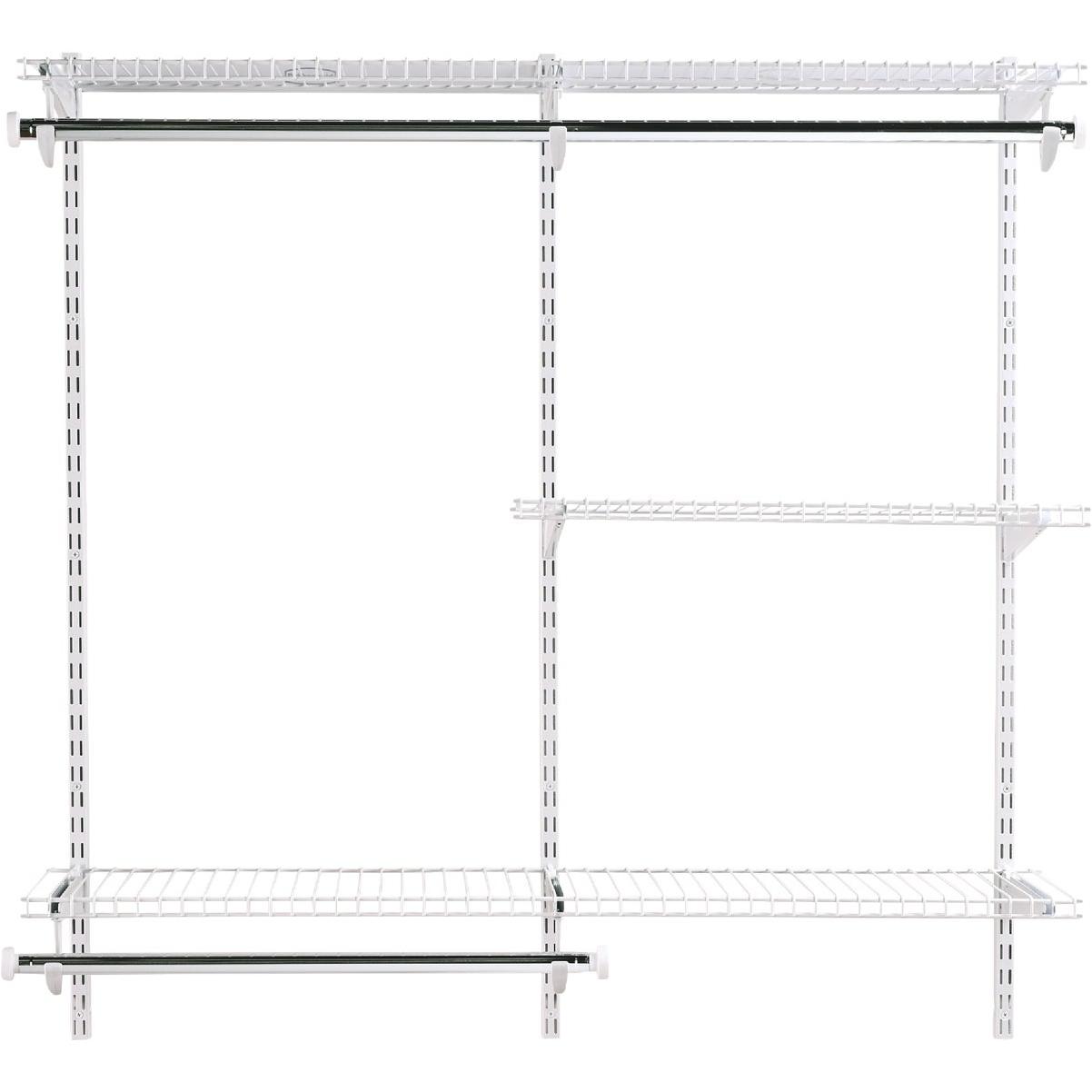 Rubbermaid Configurations 4 Ft. to 8 Ft. No-Cut Adjustable Closet Kit
