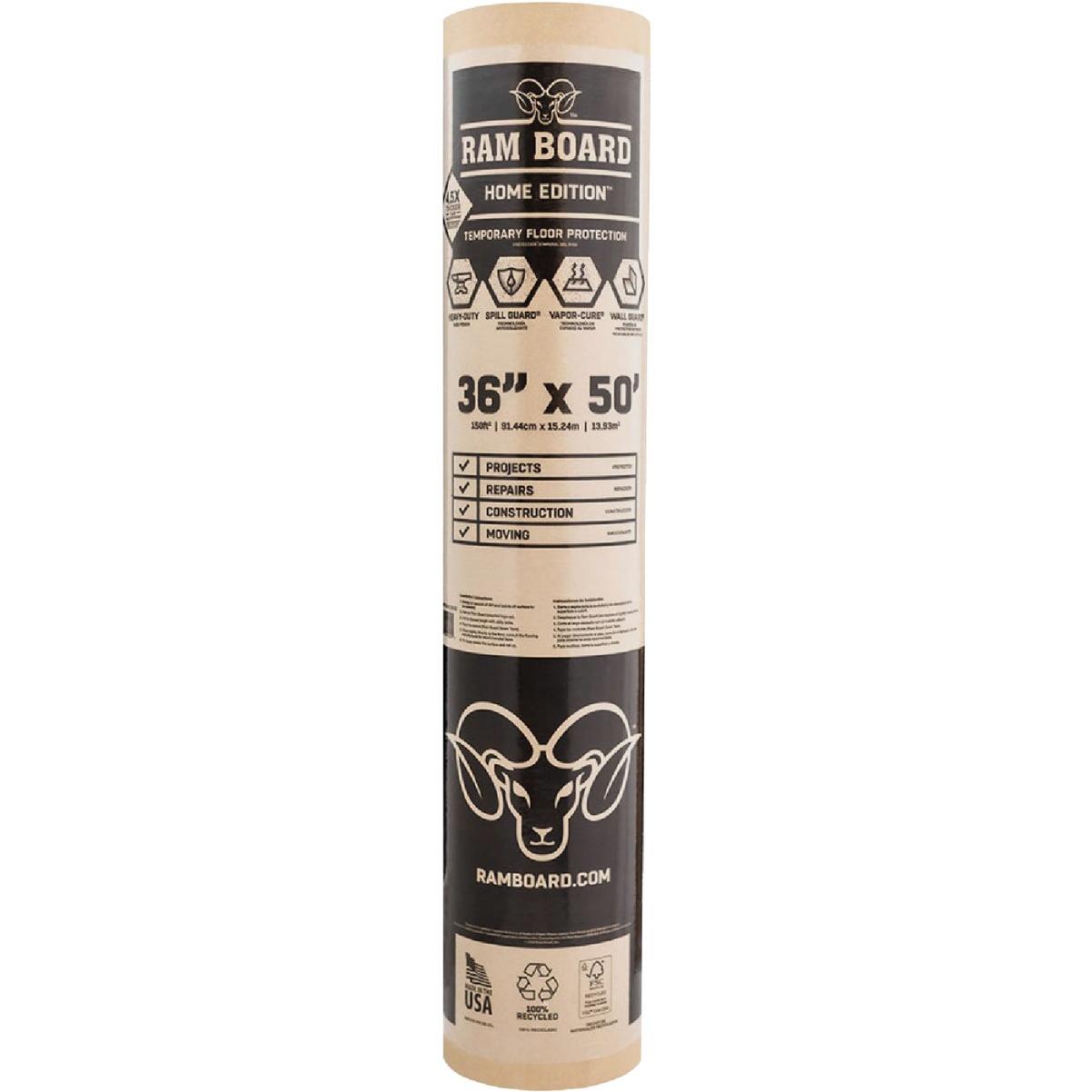 Ram Board Home Edition 36 In. W x 50 Ft. L Heavy-Duty Temporary Floor Protection