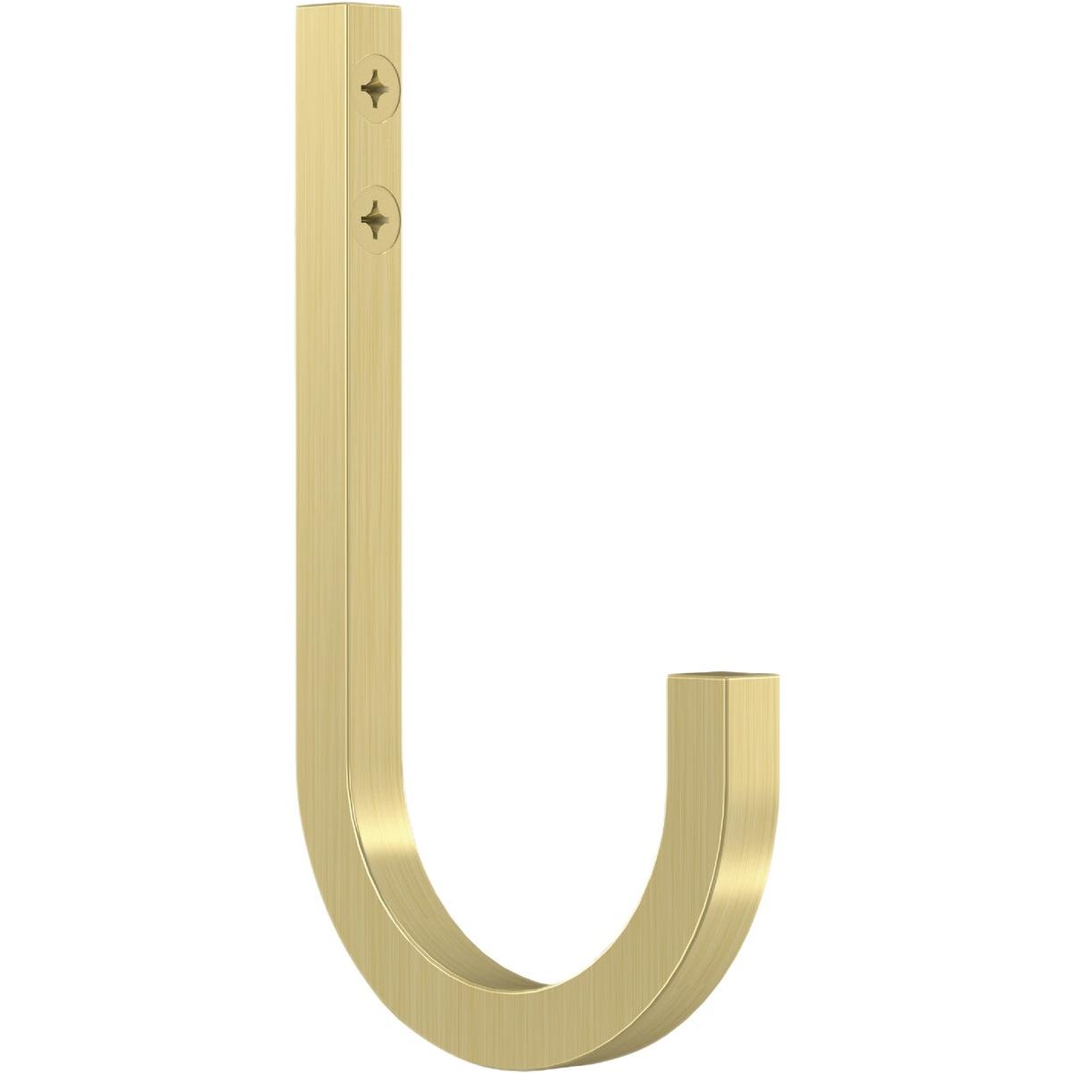 National Hardware 4 In. Brushed Gold Reed Multipurpose Hook (2-Pack)