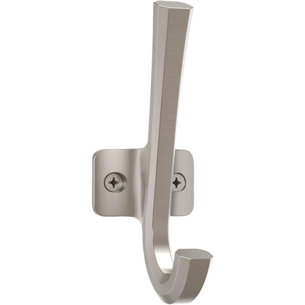 National Hardware Powell 4-5/16 In. Satin Nickel Angled Hook