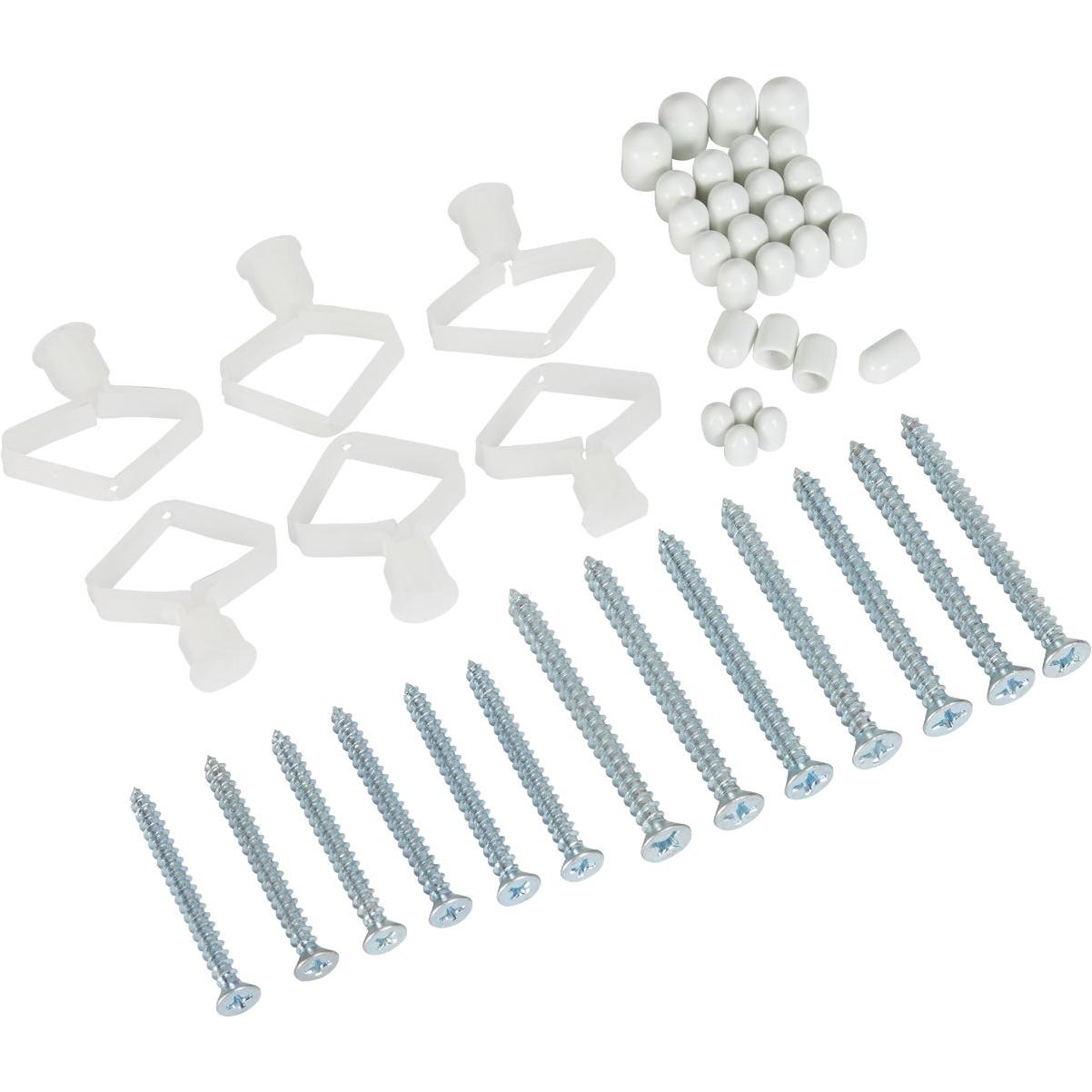 Rubbermaid Fasttrack White Rail Mount Hardware Pack