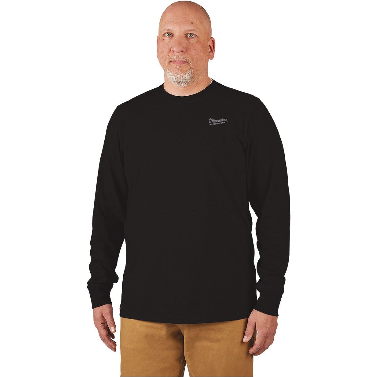 Milwaukee 2XL Black Long Sleeve Unisex Hybrid Work Shirt
