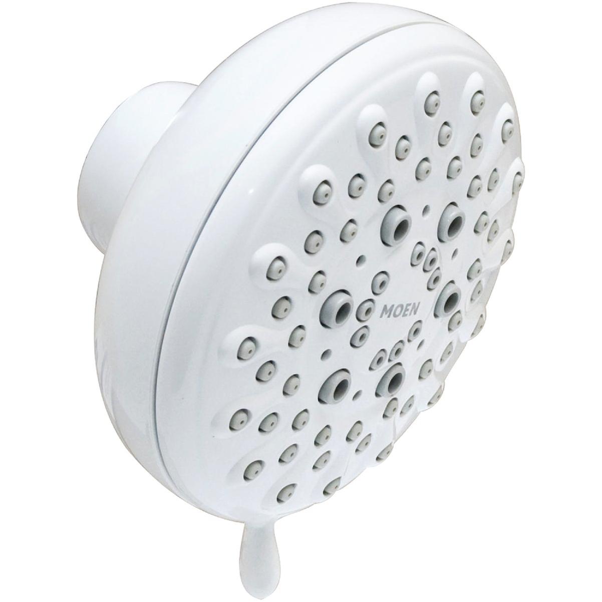 Moen Banbury 5-Spray 1.75 GPM Water Saver Fixed Shower Head, White