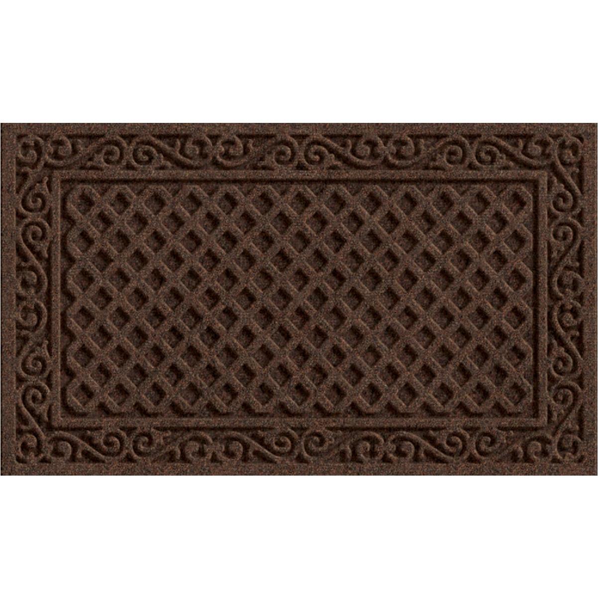 Apache Textures Walnut 18 In. x 30 In. Carpet/Recycled Rubber Door Mat