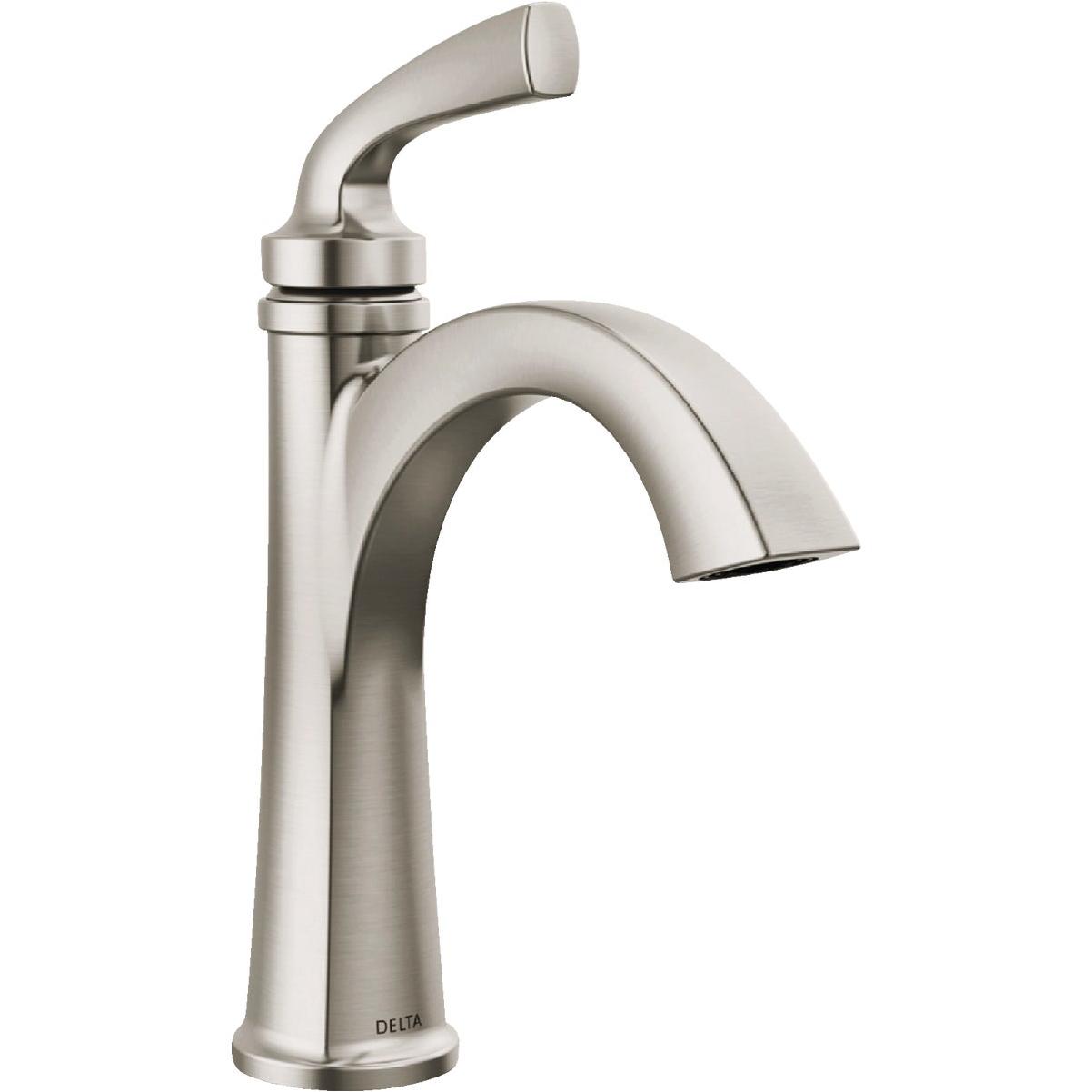 Delta Geist Brushed Nickel 1-Handle Lever Bathroom Faucet