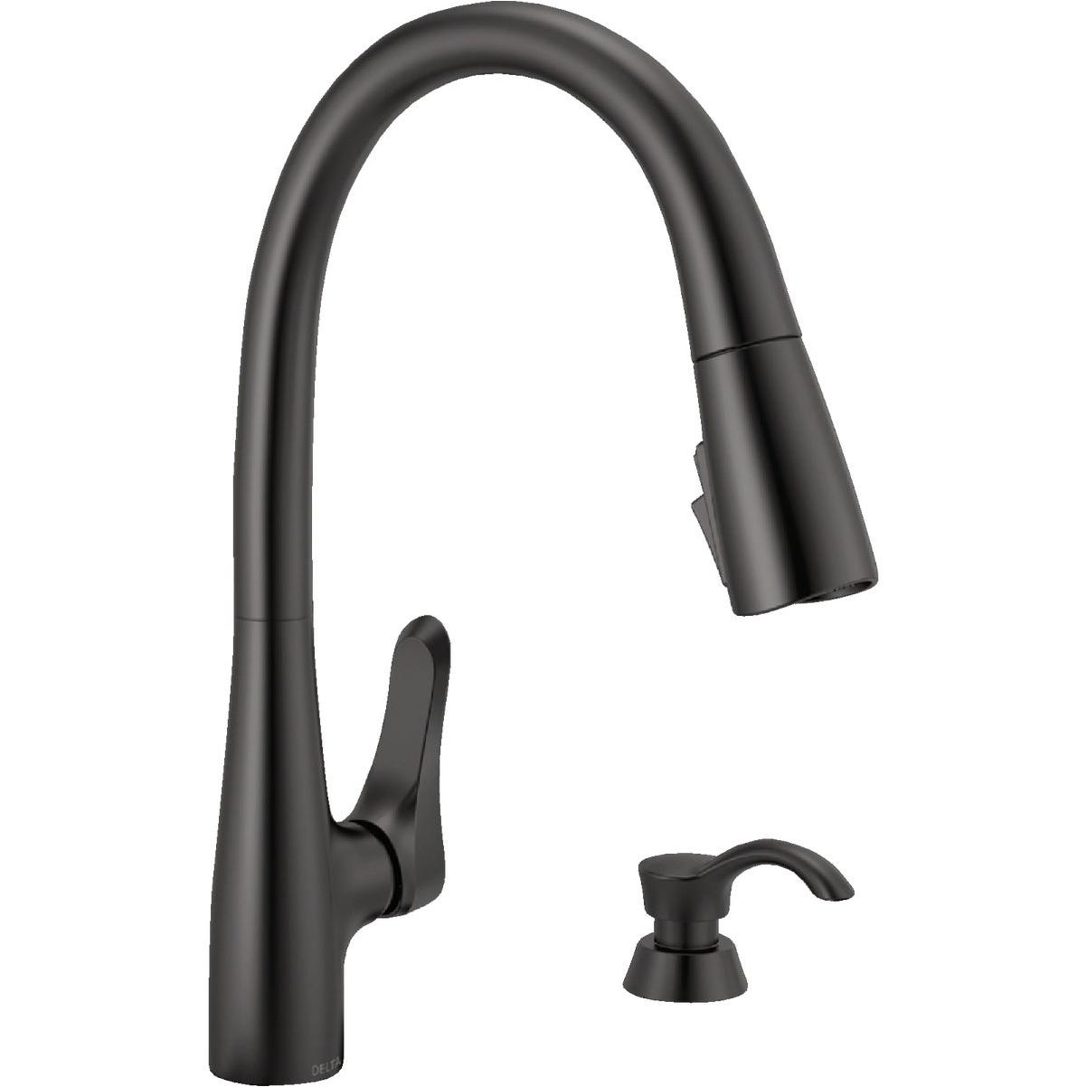 Delta Dunsley 1-Handle Pull-Down Kitchen Faucet, Matte Black