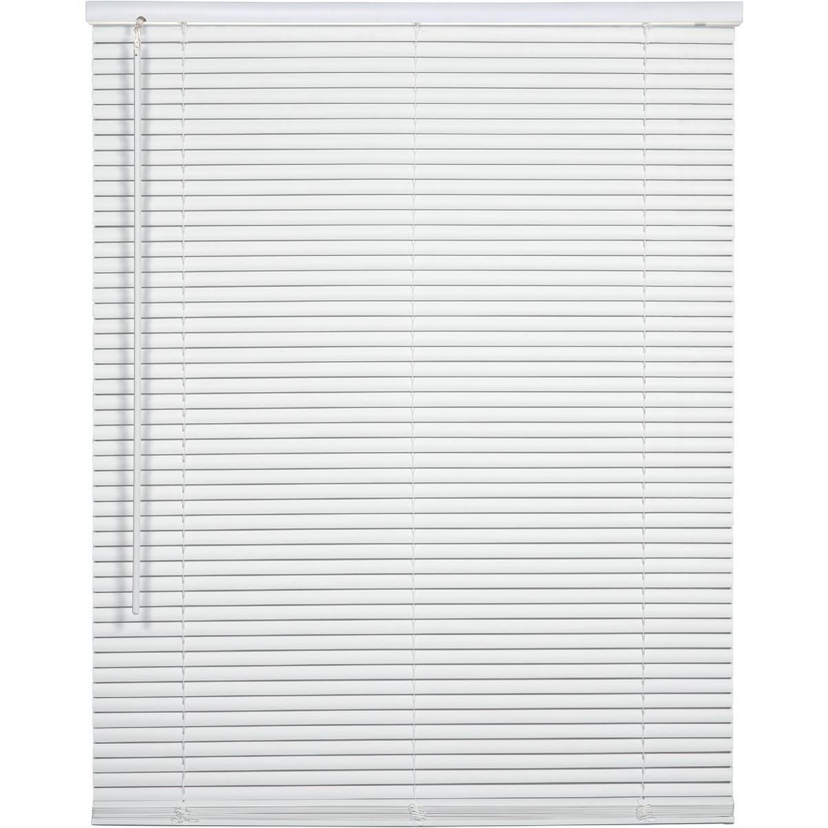 Home Impressions 25 In. x 64 In. x 1 In. White Vinyl Light Filtering Cordless Mini Blind