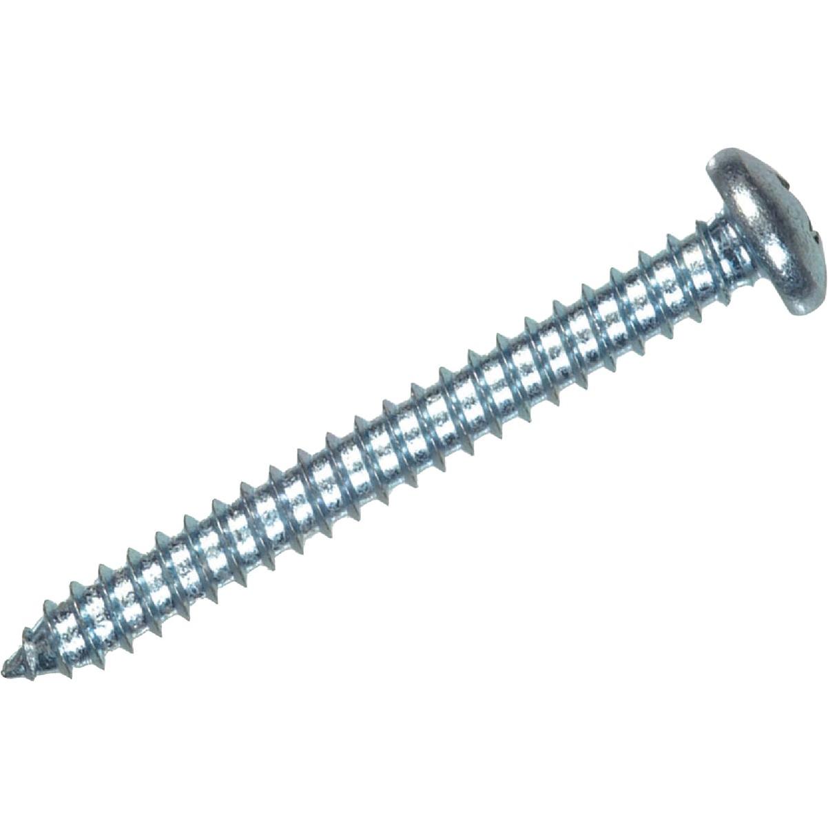 Hillman #14 x 1-1/2 In. Phillips Pan Head Zinc Sheet Metal Screw (4-Count)