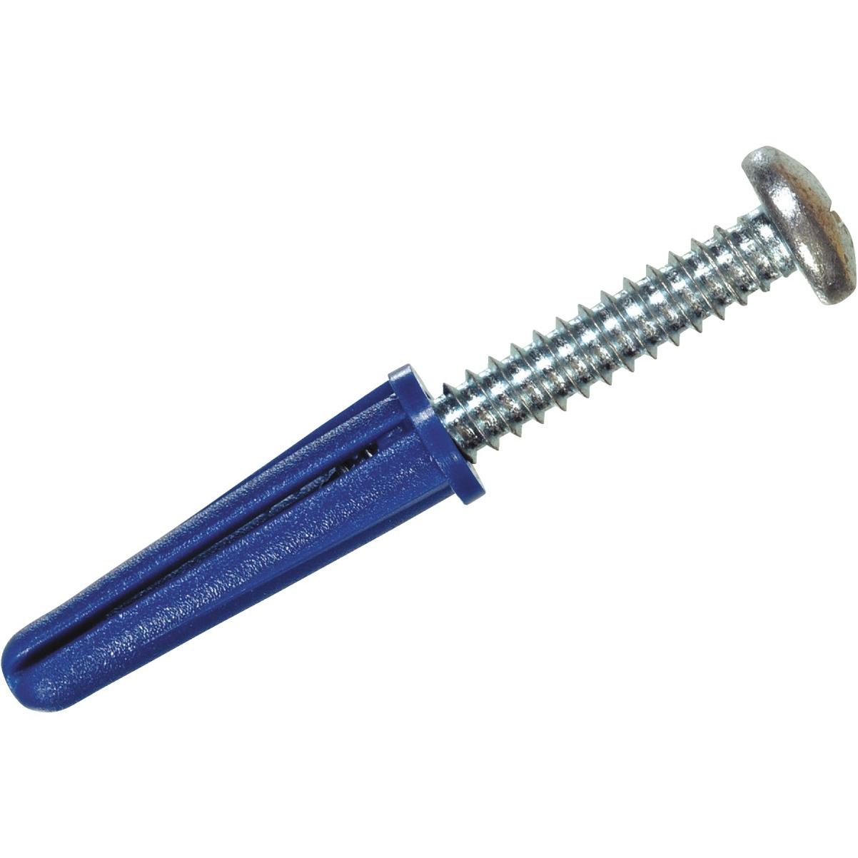 Hillman #6 - #8 Thread x 3/4 In. Blue Conical Plastic Anchor (6-Count)