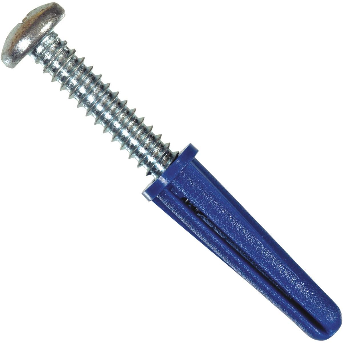 Hillman #14 - #16 Thread x 1-1/2 In. Blue Conical Plastic Anchor (2-Count)