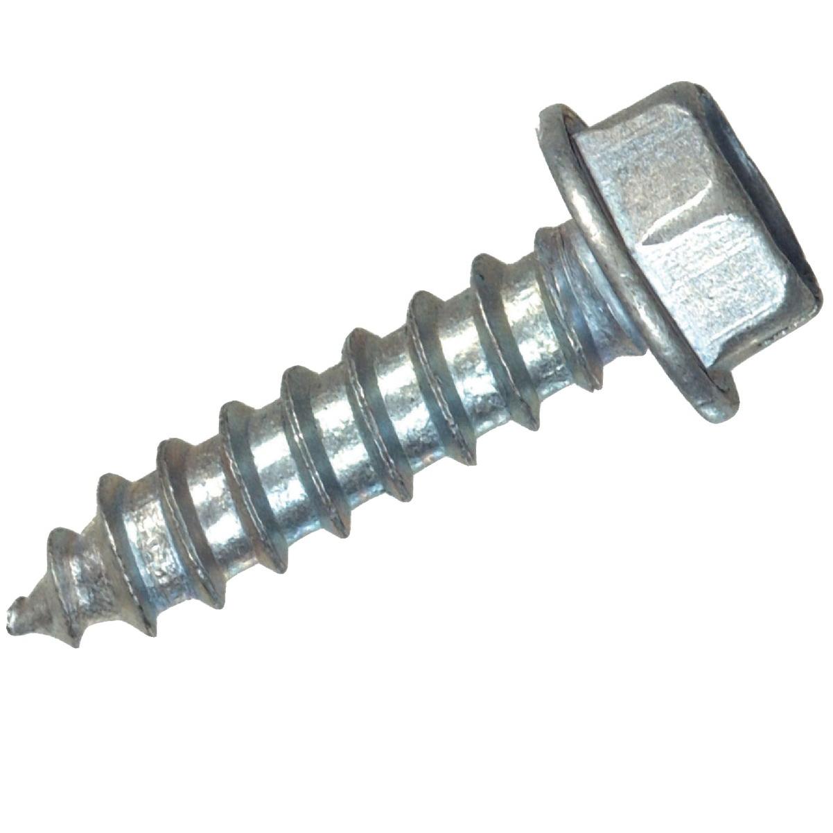 Hillman #8 x 1/2 In. Slotted Hex Washer Head Chrome Sheet Metal Screw (15-Count)