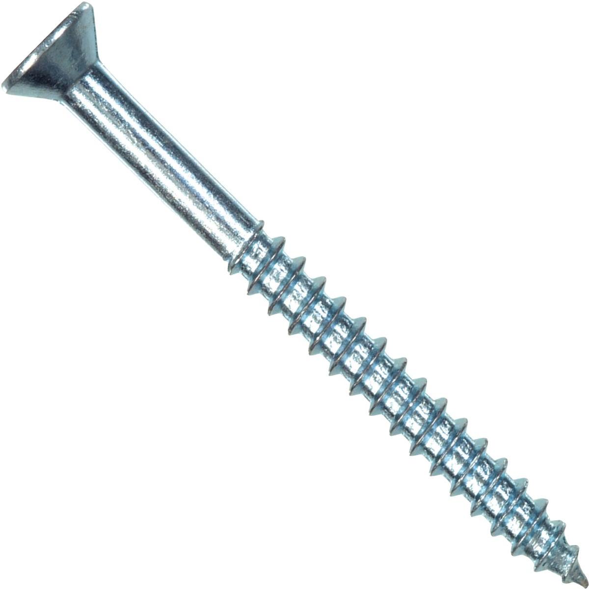 Hillman #6 x 2 In. Flat Head Phillips Zinc Wood Screw (100-Count)