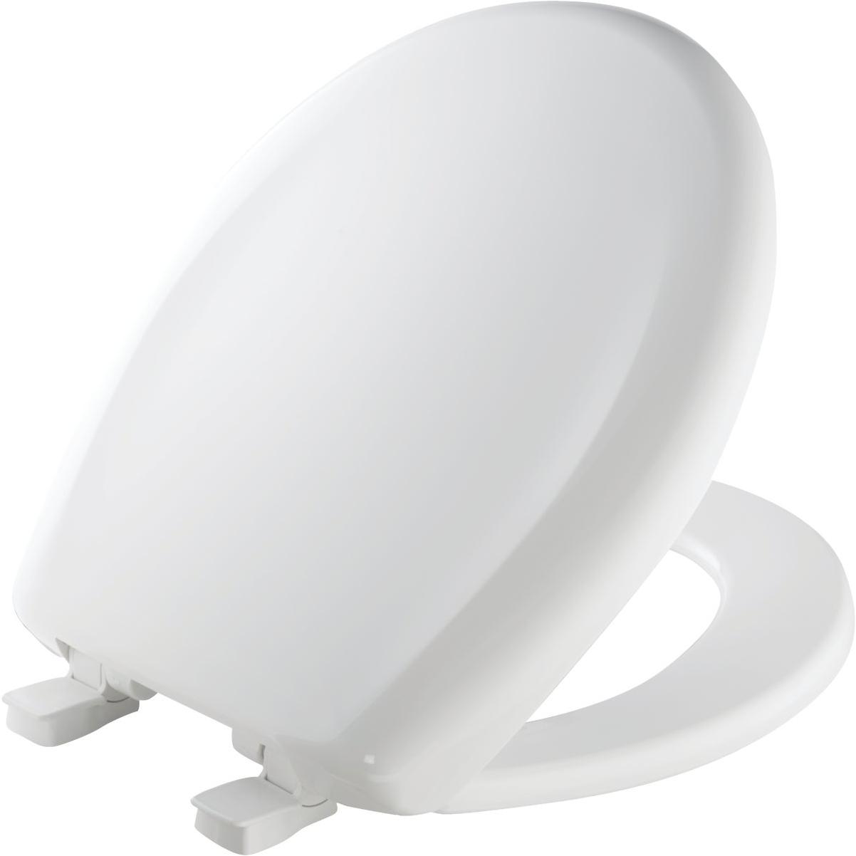 Bemis Mayfair Round Closed Front Premium Sweptback Slow-Close White Plastic Toilet Seat