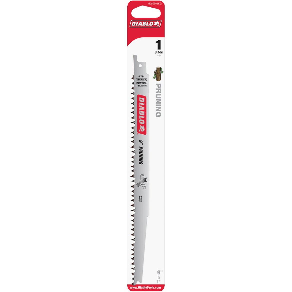 Diablo 9 In. 5 TPI Fleam Ground Pruning Reciprocating Saw Blade (5-Pack)