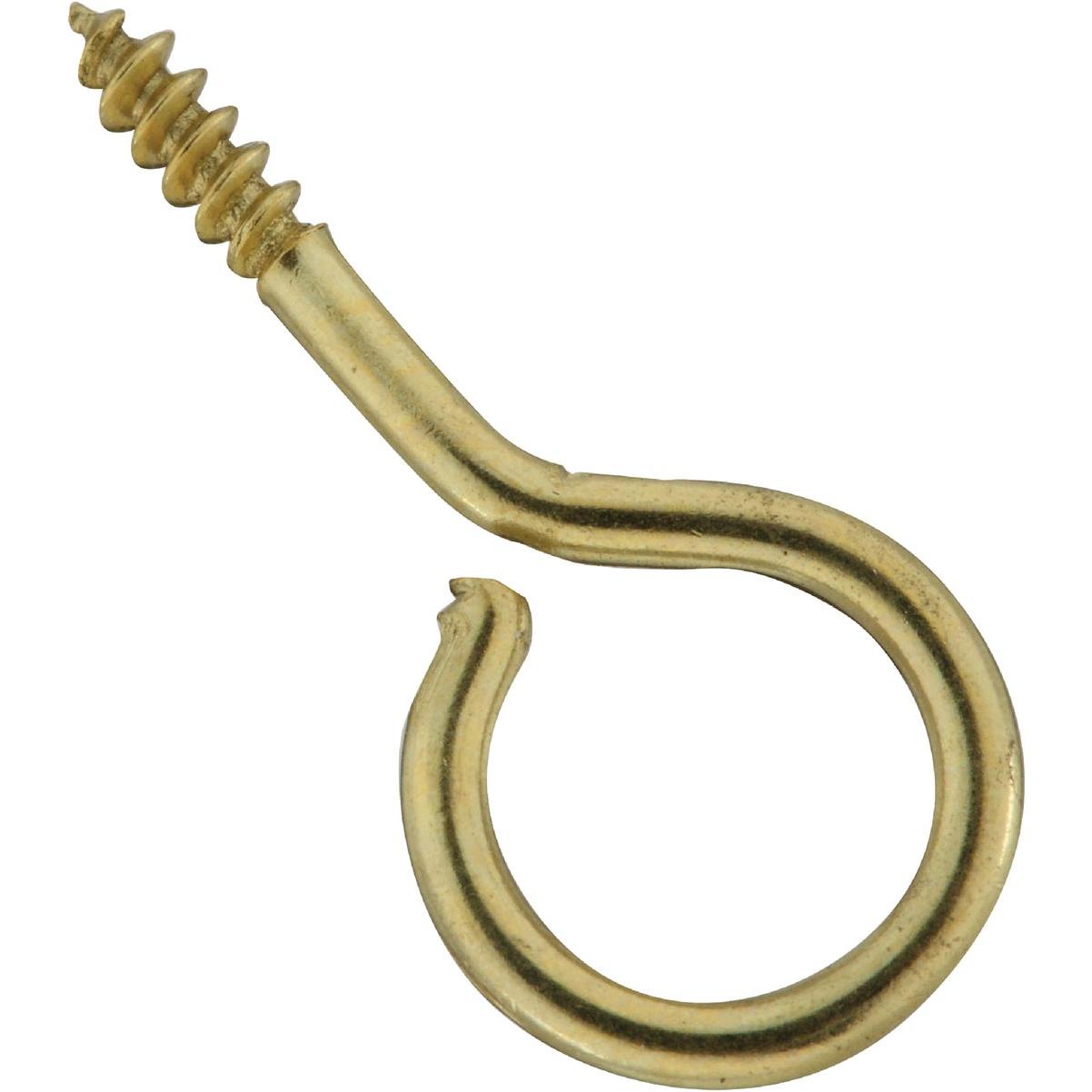 National Hardware #14 Brass Large Screw Eye (6 Ct.)
