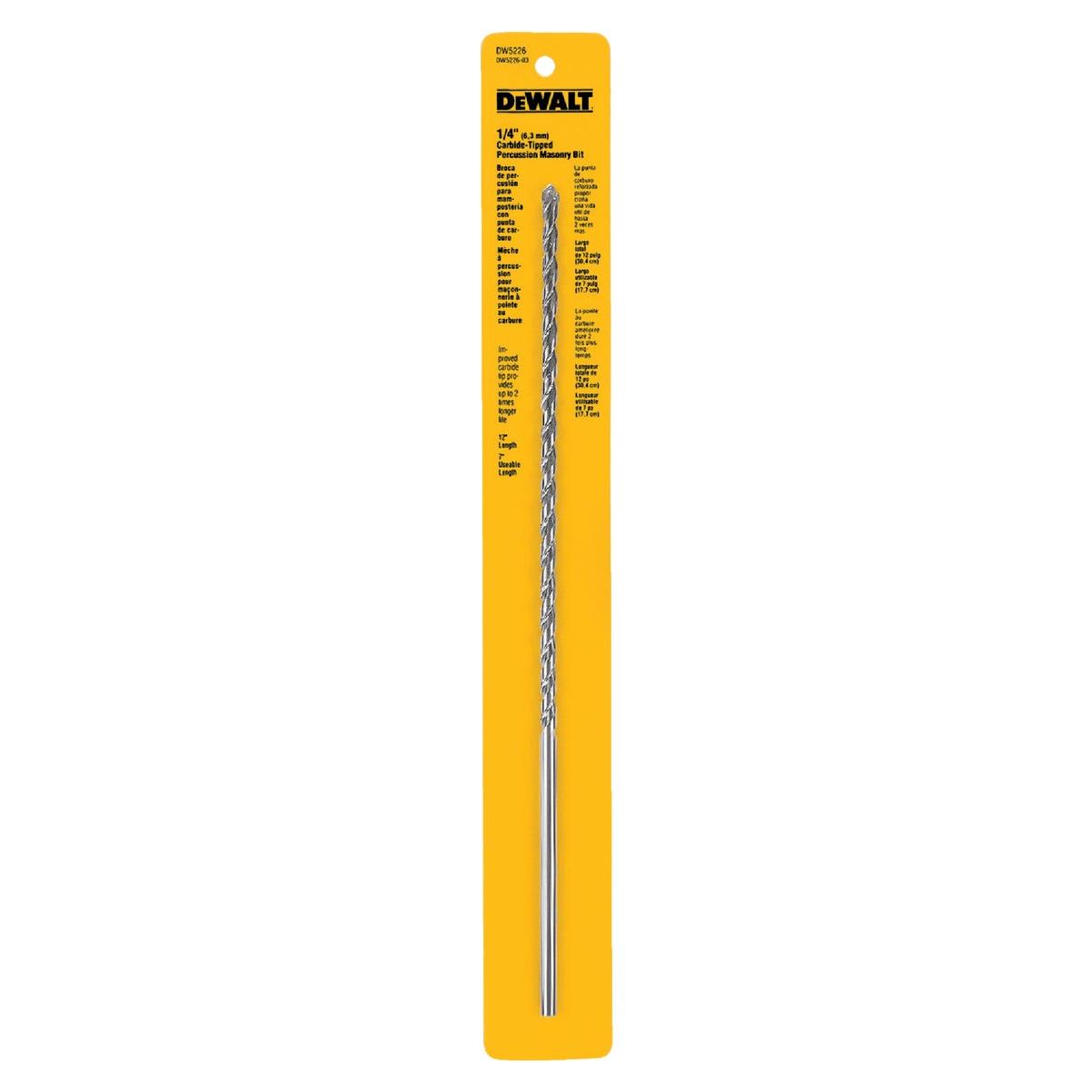 DEWALT 1/4 In. x 12 In. Masonry Drill Bit