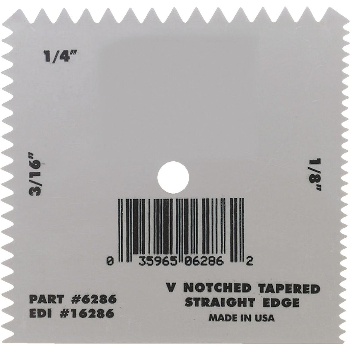 Marshalltown QLT 1/8 In., 3/16 In., 1/4 In. V-Notch & Straight Edge Disposable Adhesive Spreader
