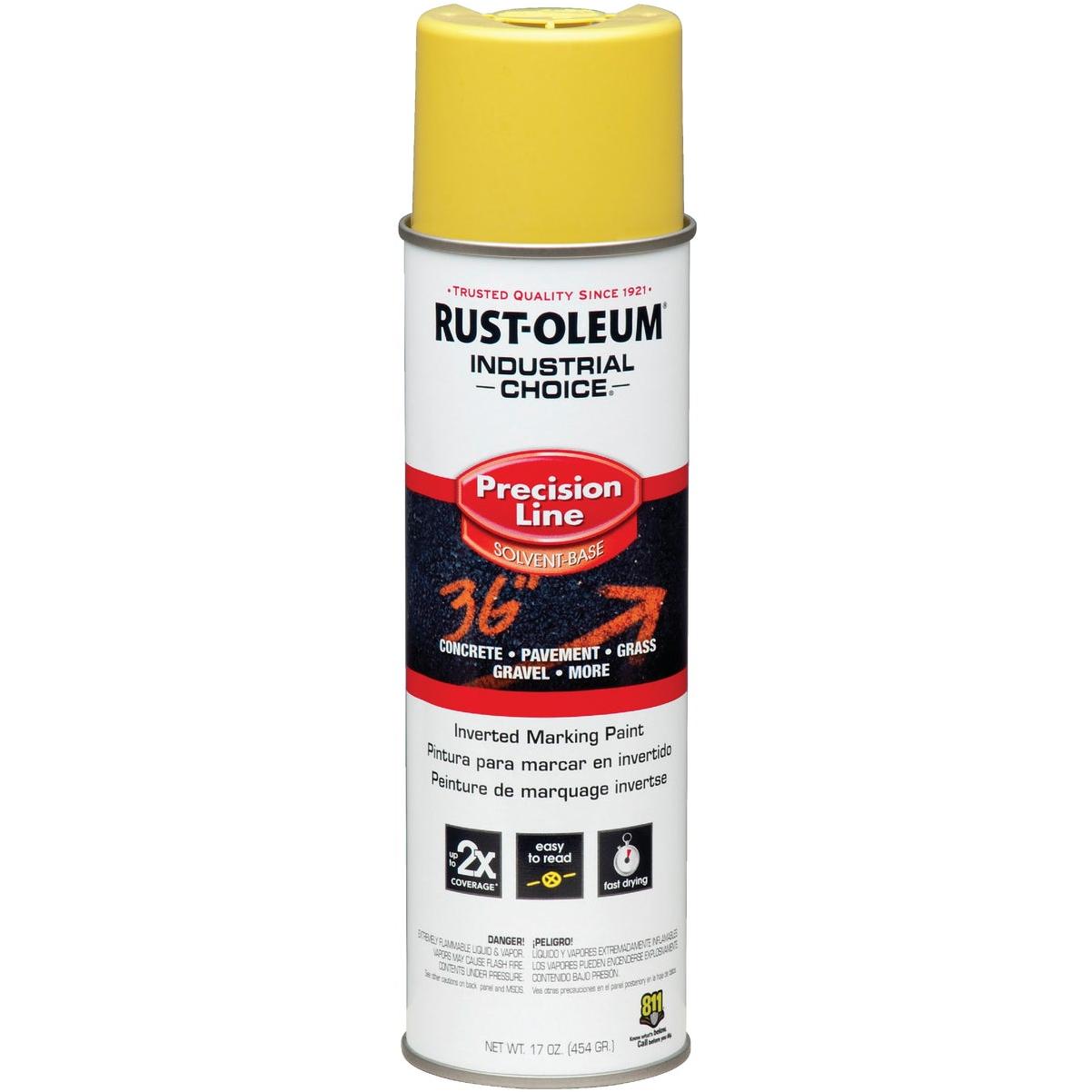 Rust-Oleum Industrial Choice Hi-Visibility Yellow 17 Oz. Inverted Marking Spray Paint
