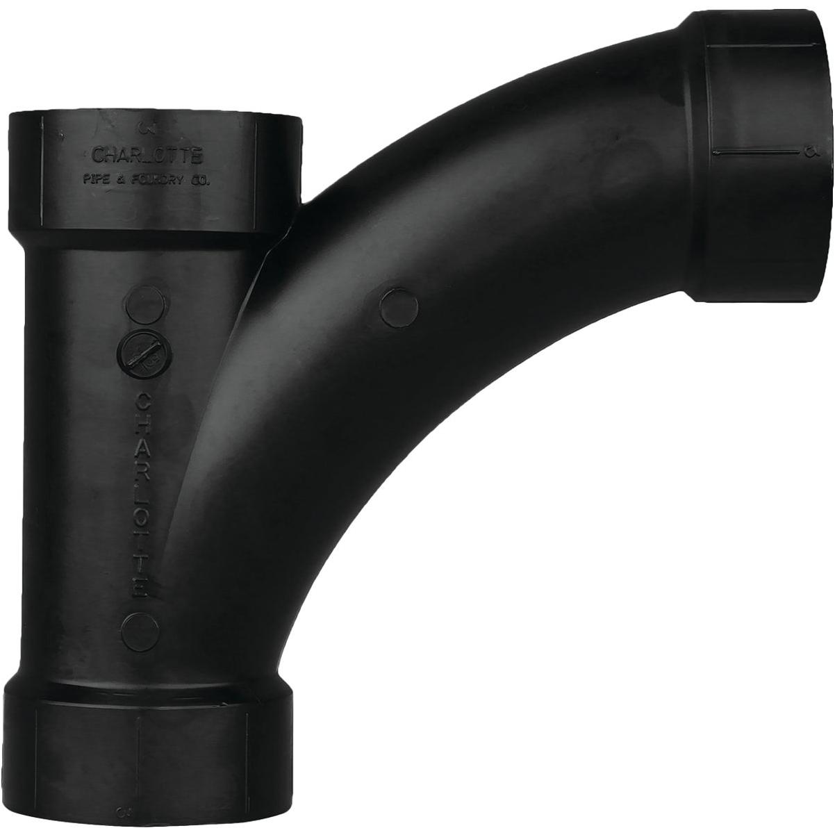 Charlotte Pipe 3 In. Hub x Hub x Hub Combination ABS Wye