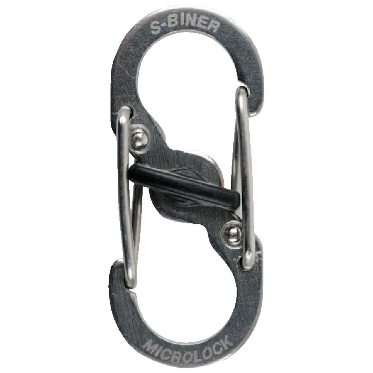 Nite Ize S-Biner MicroLock 3 Lb. Capacity Stainless Steel S-Clip Key Ring (2-Pack)