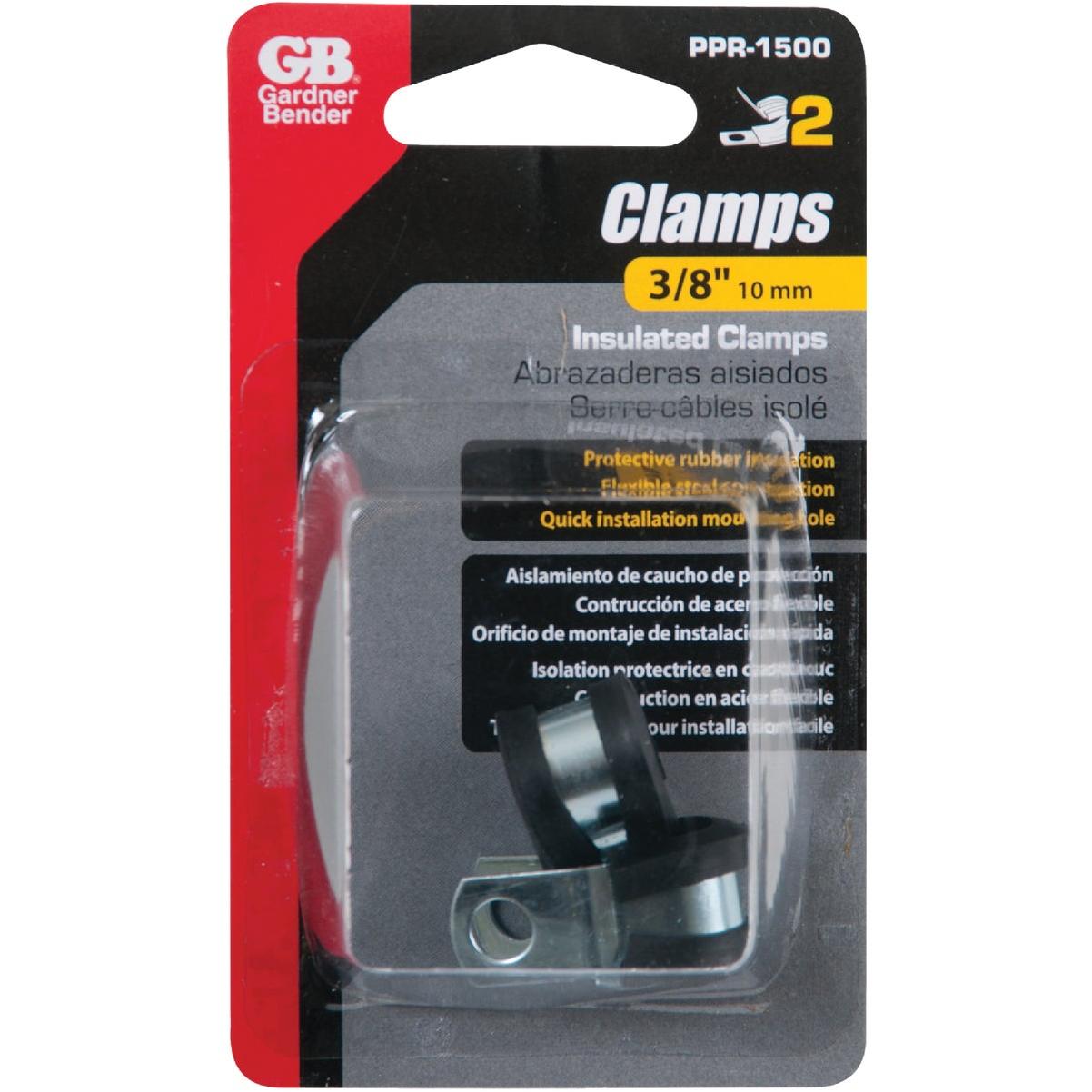 Gardner Bender 3/8 In. Steel w/Rubber Insert Black Cable Clamp (2-Pack)