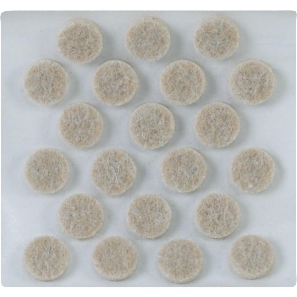 Magic Sliders 3/8 In. Round Beige Self Adhesive Felt Pads (84-Count)