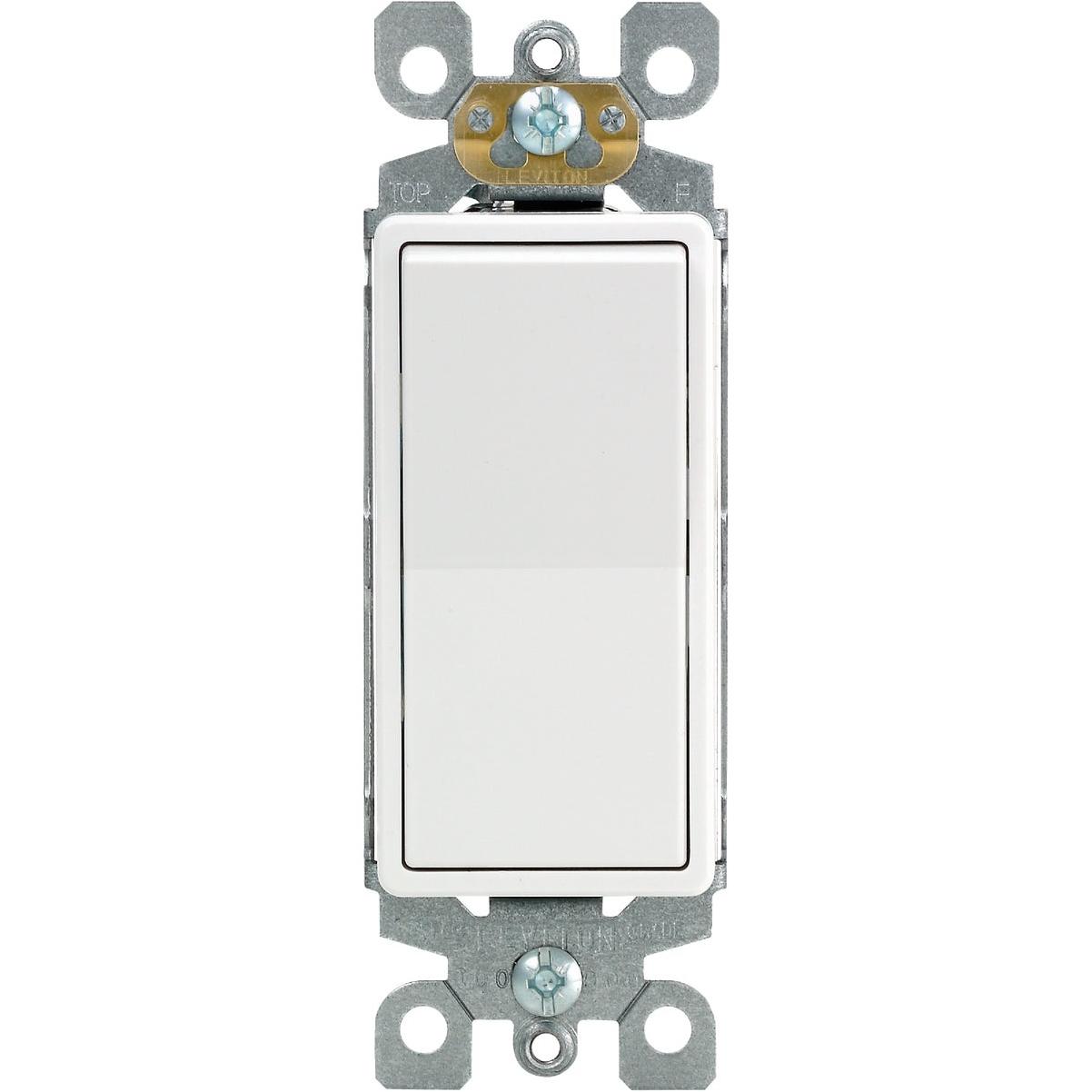 Leviton Decora Commercial Grade 20 Amp Rocker Single Pole Switch, White