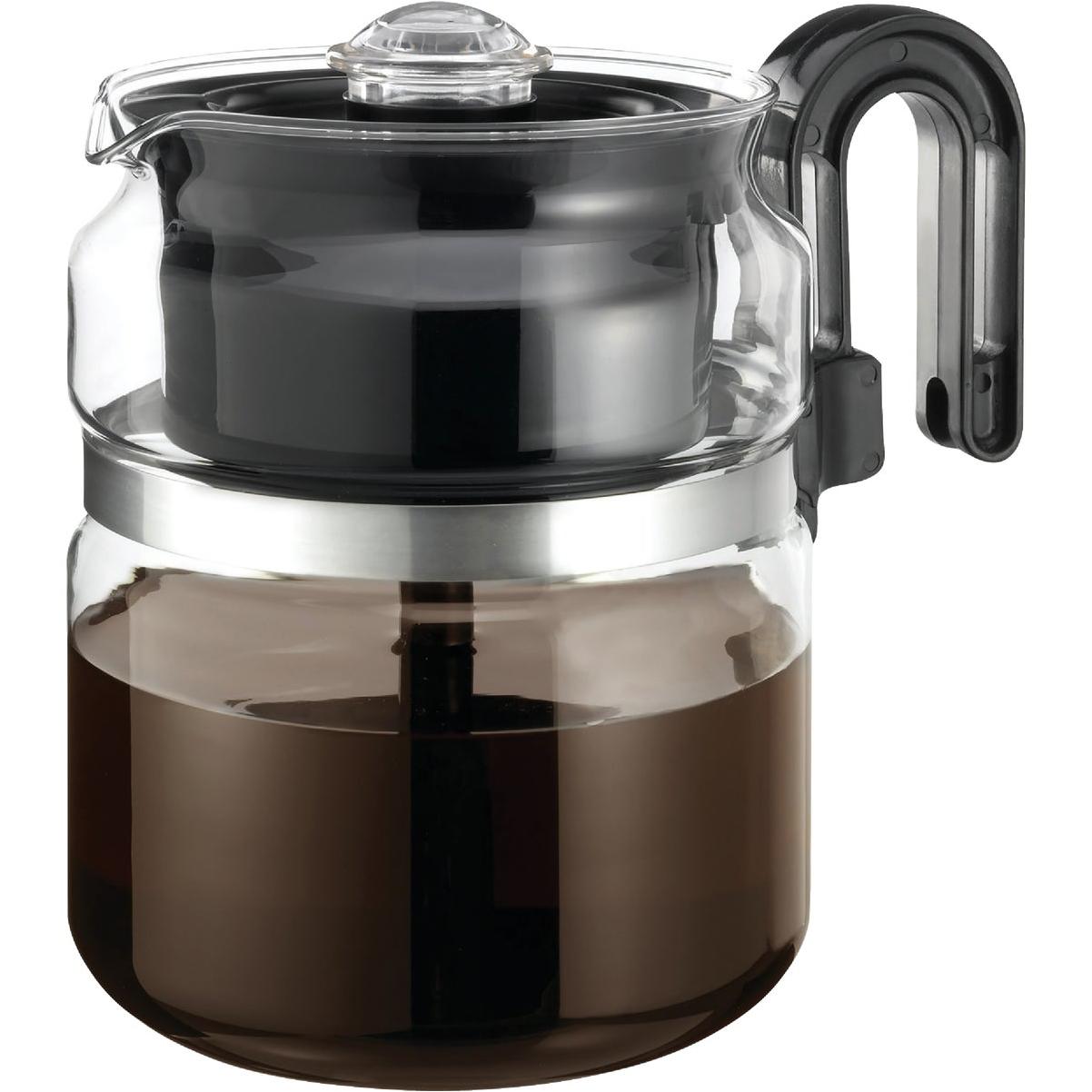 Medelco 8 Cup Glass Stovetop Coffee Percolator