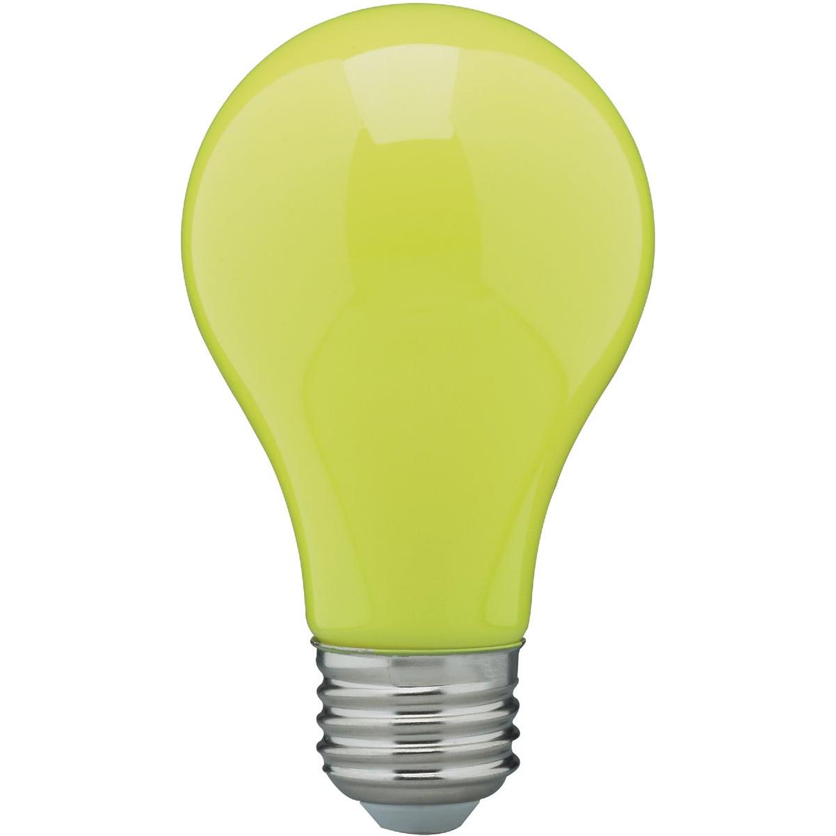 Satco 60W Equivalent Yellow A19 Medium LED Bug Light Bulb