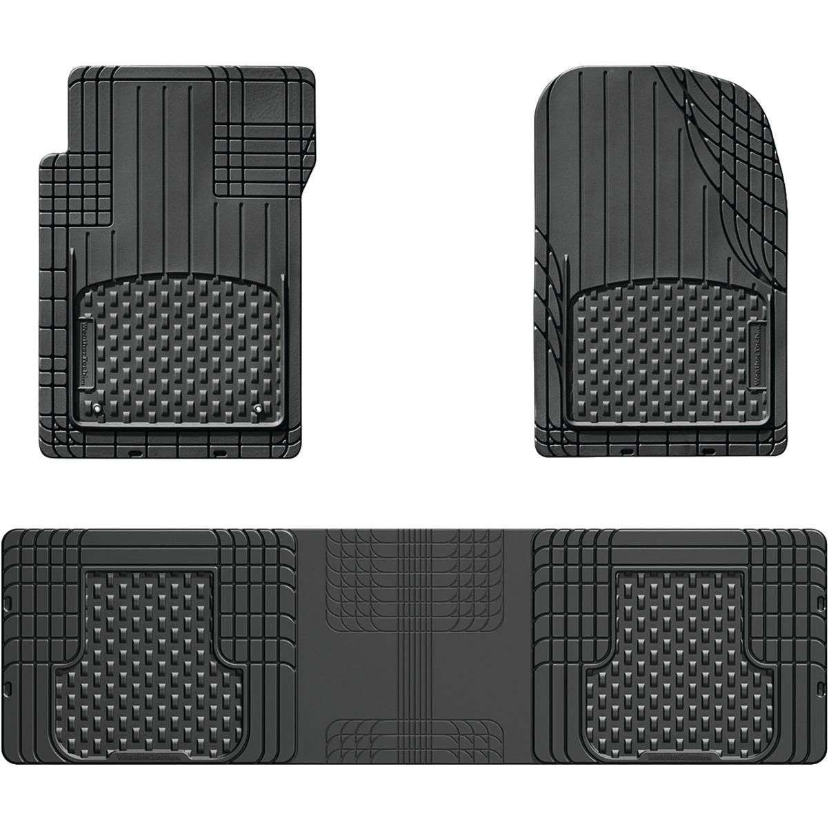 WeatherTech Trim-to-Fit Black Rubber Floor Mat (3-Piece)