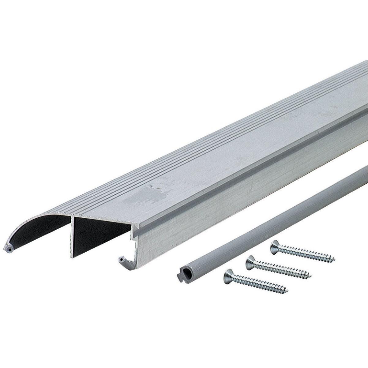 M-D Building Products 3-3/8 In. x 1 In. x 36 In. Silver Aluminum and Vinyl High-Profile Outswing Door Threshold