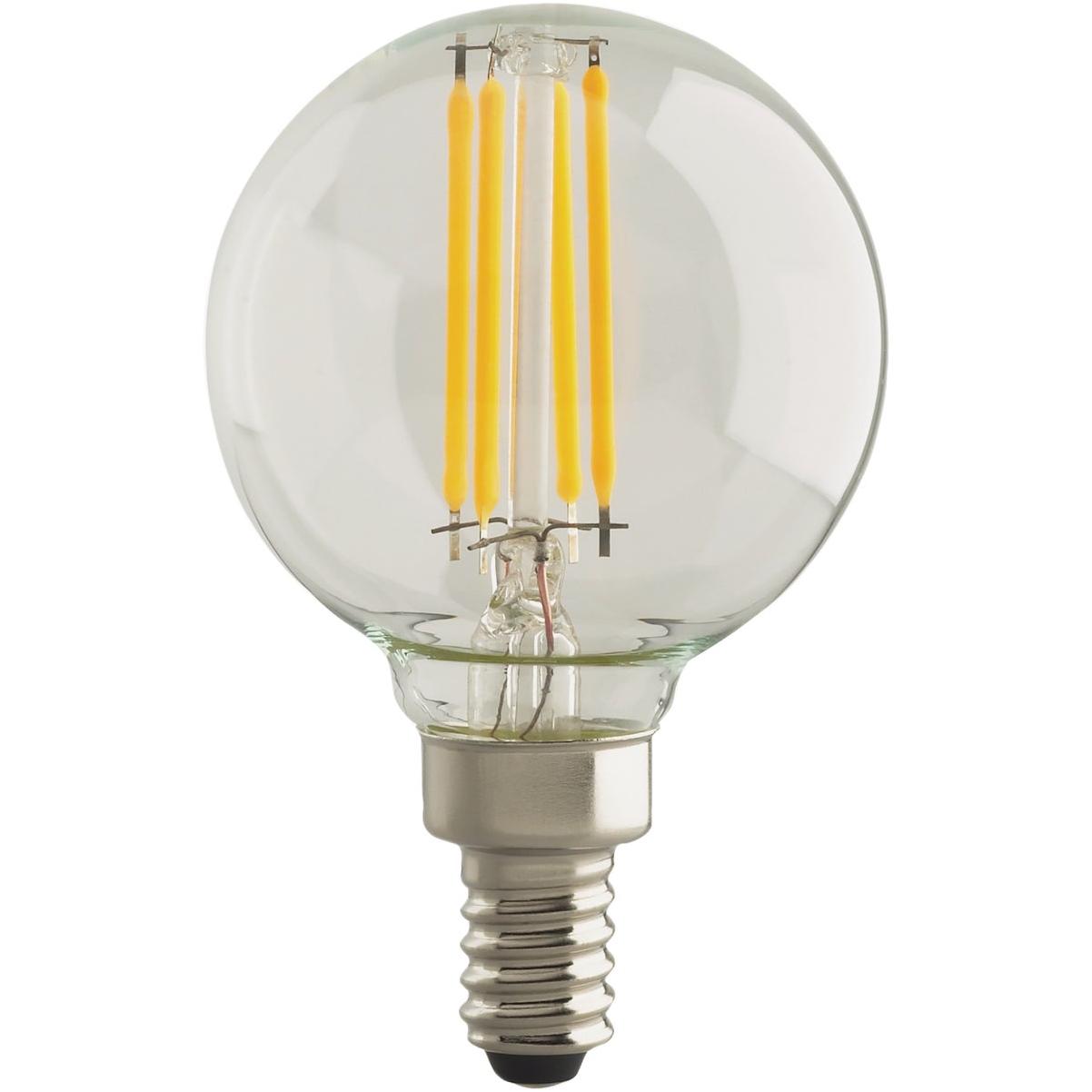 Satco Nuvo 40W Equivalent Warm White G16.5 Candelabra LED Decorative Light Bulb (2-Pack)