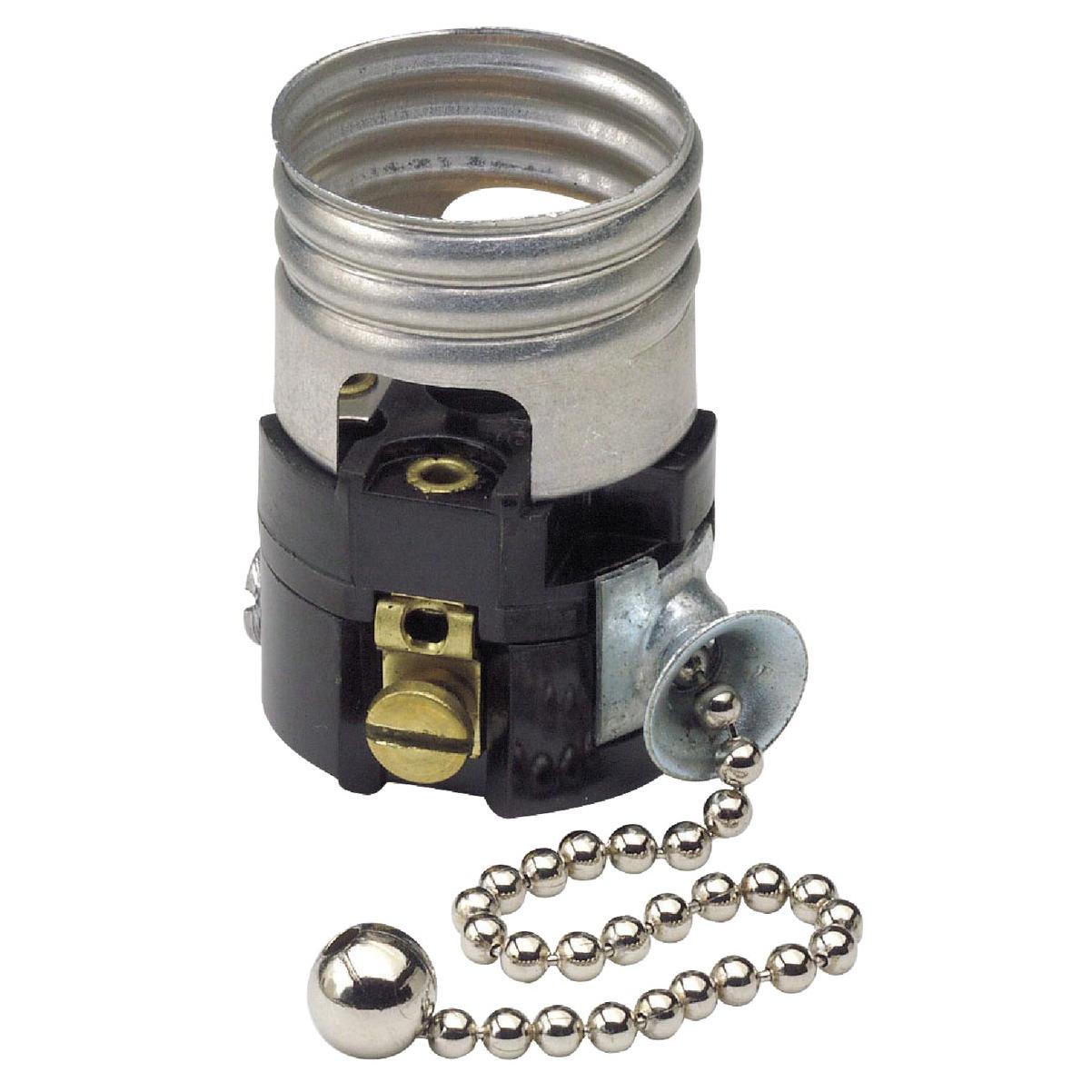 Do it Pull Chain Medium Base Black Interior Lamp Socket
