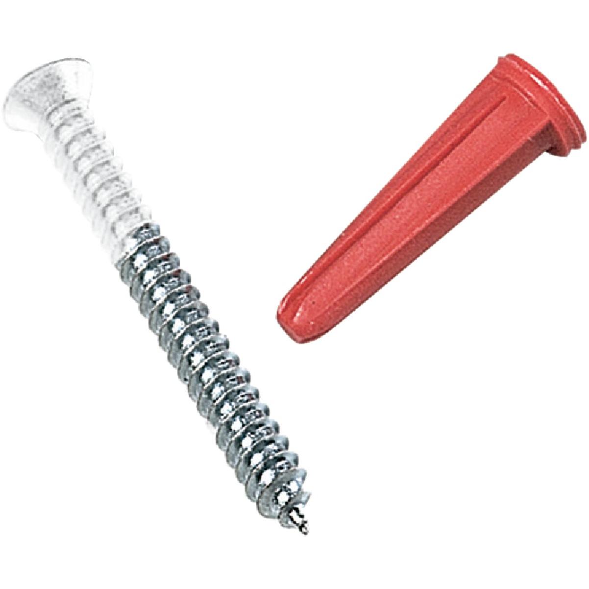 Knape & Vogt 1-1/2 In. White Standards Screw & Anchor Set