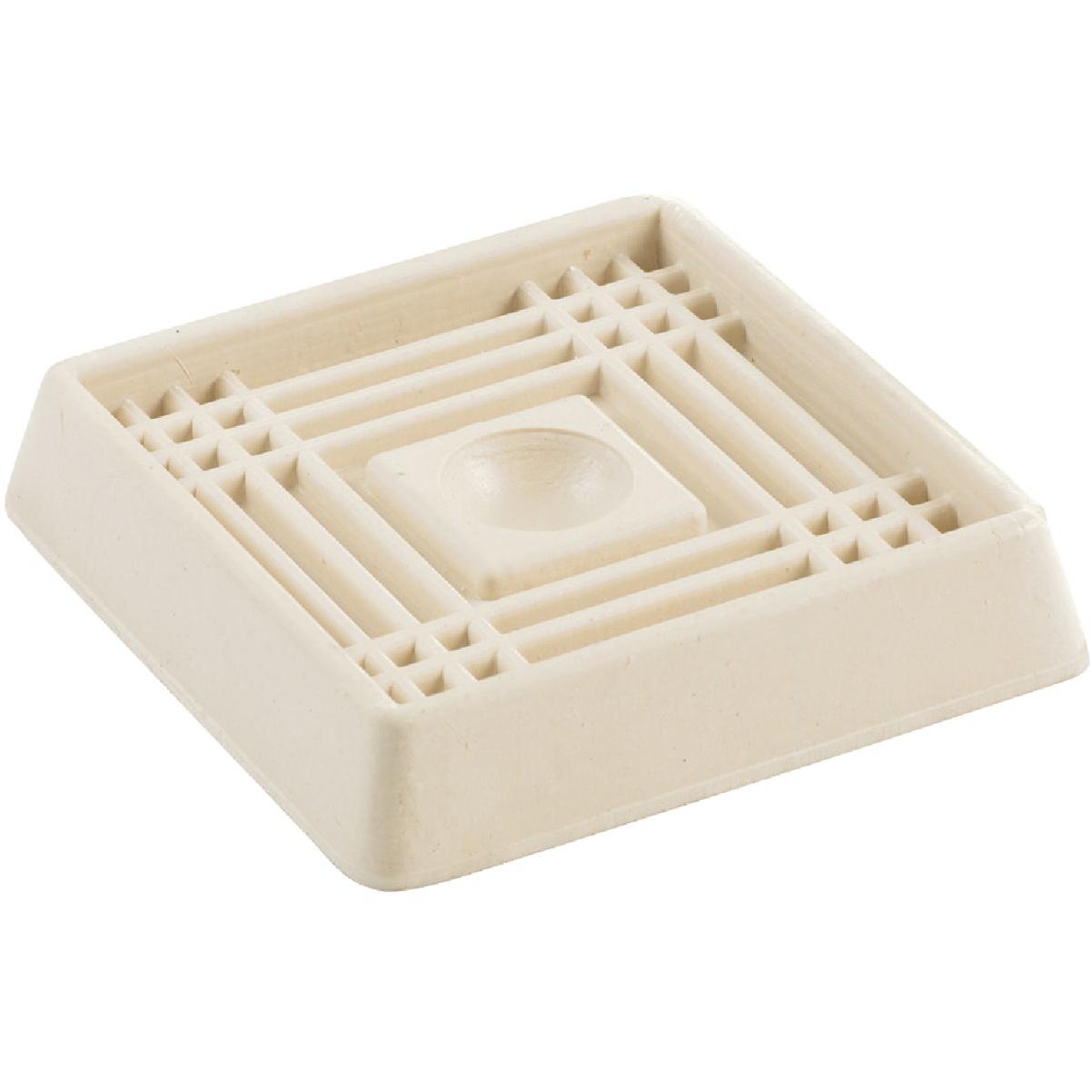 Do it 2 In. Inner Dimension Square Almond Furniture Leg Cup (4-Pack)