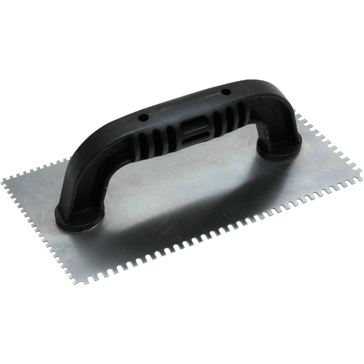 Marshalltown QLT 1/4 In. Square Notched & 1/4 In. U-Notched Trowel with Black Handle