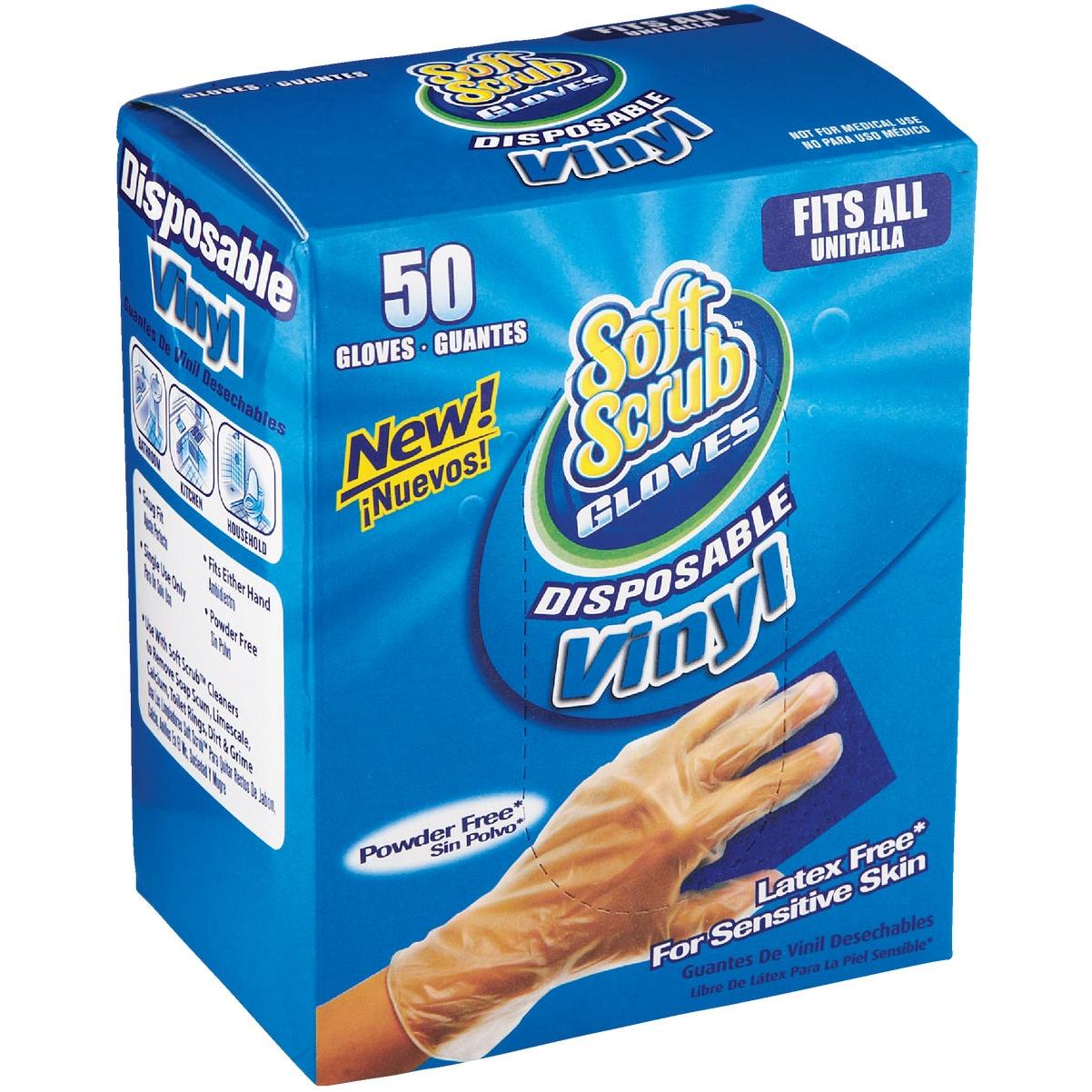 Soft Scrub 1 Size Fits All Vinyl Disposable Glove